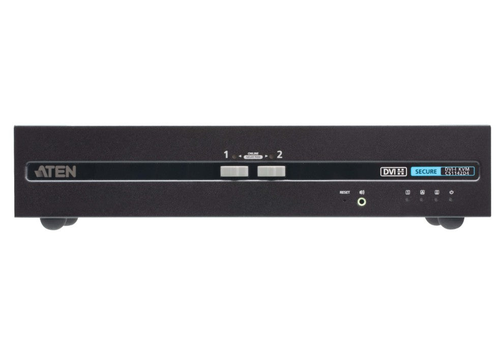 ATEN 2-Port USB DVI Dual Display Secure KVM Switch (PSD PP v4.0 Compliant), Secure KVM Switch series - CS1142D4-AT-U