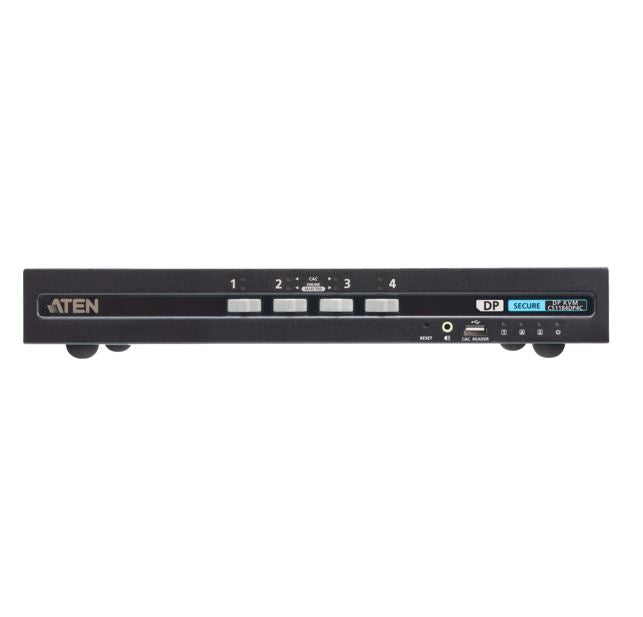 Aten 4-Port USB DisplayPort Secure KVM Switch with CAC (PSD PP v4.0 Compliant) CS1184DP4C-AT-U - CS1184DP4C-AT-U