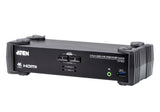 ATEN 2-Port 4K HDMI Desktop KVMP Switch | Audio Mixer & USB Hub Aten