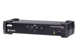 Aten Desktop KVMP Switch 4 Port Single Display 4k HDMI w/ audio mixer mode, Cables Included, Selecti - CS1824-AT-U