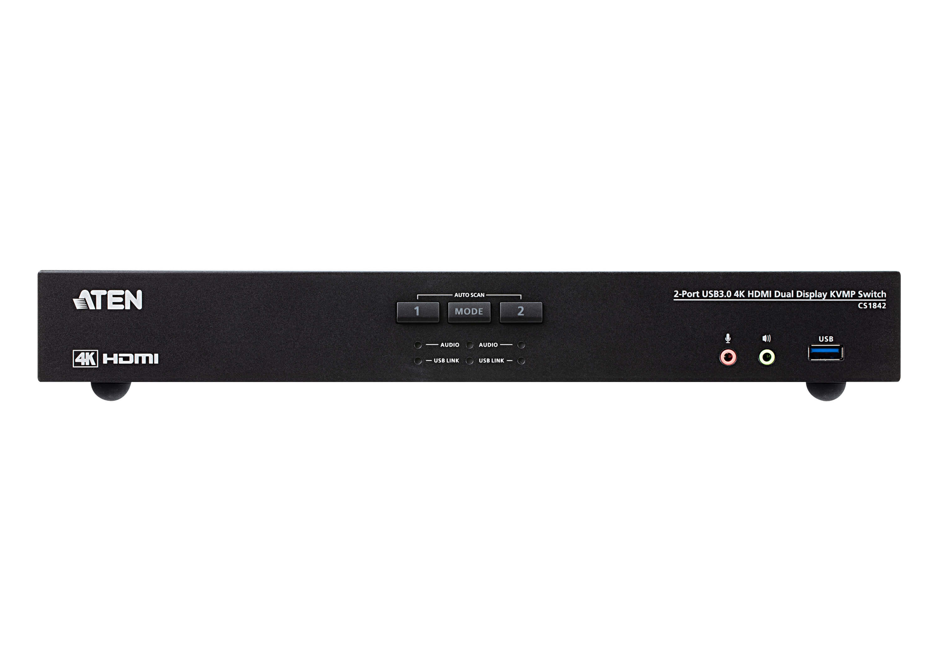 ATEN 2-Port Dual Display 4K HDMI USB KVM Switch with Audio Aten