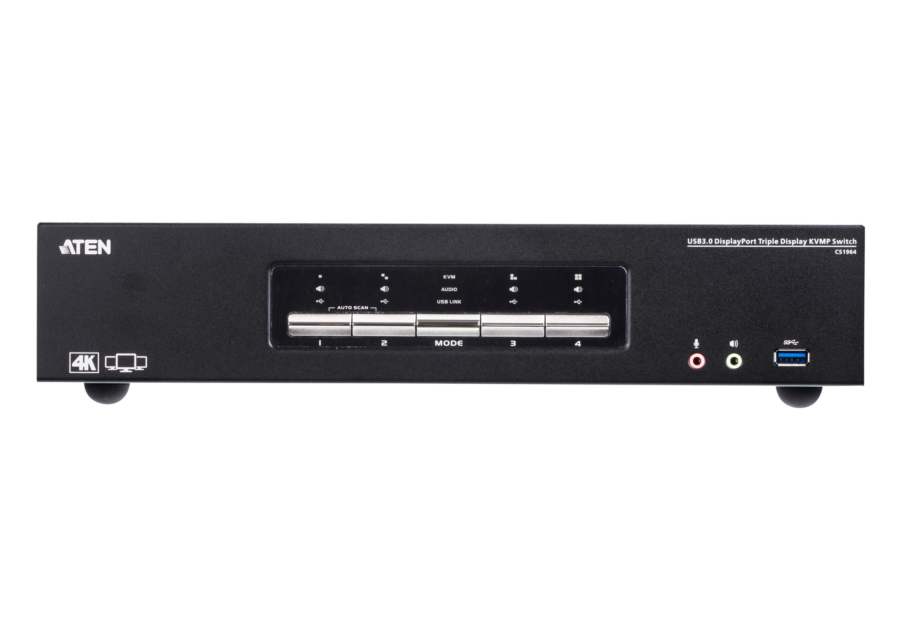Aten 4-Port 4K Triple Display KVM Switch | USB 3.0 Aten