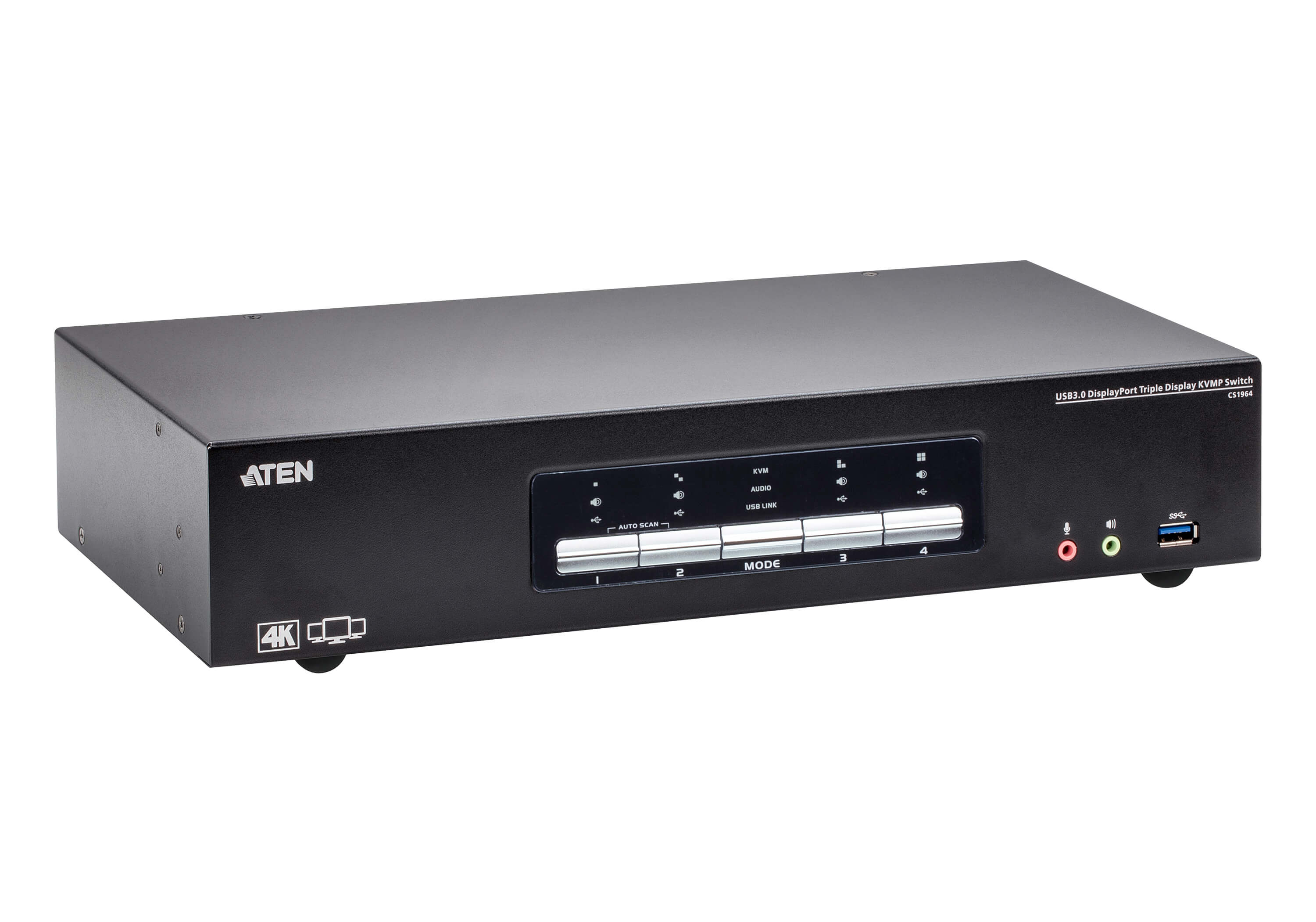Aten 4-Port 4K Triple Display KVM Switch | USB 3.0 Aten