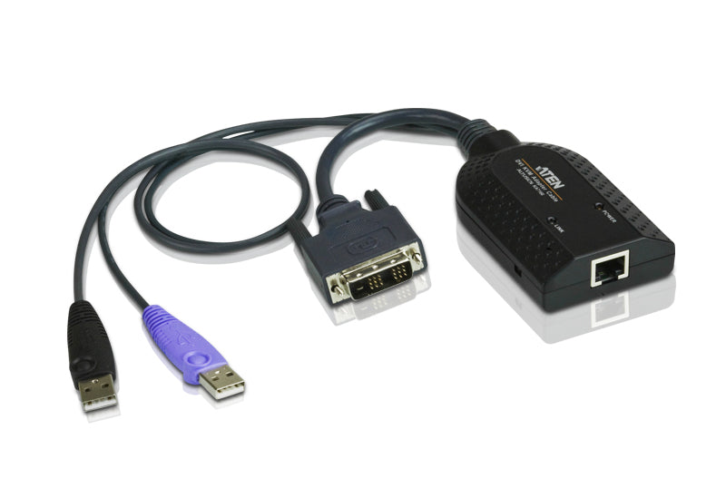 Aten KA7166 DVI-D USB KVM Adapter Cable for High-Res Video & Smart Card Aten