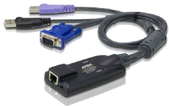 Aten VGA USB KVM Adapter with Virtual Media & Smart Card Support Aten