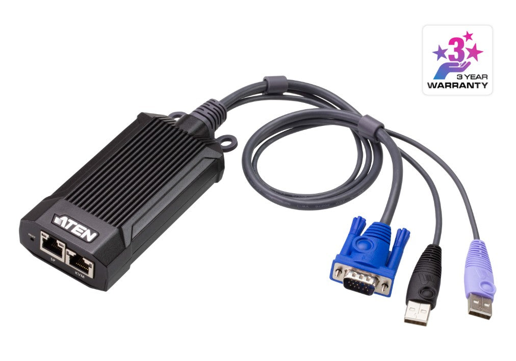 High-Res KVM Extender with Virtual Media – 100m Cat6 Video & USB Aten
