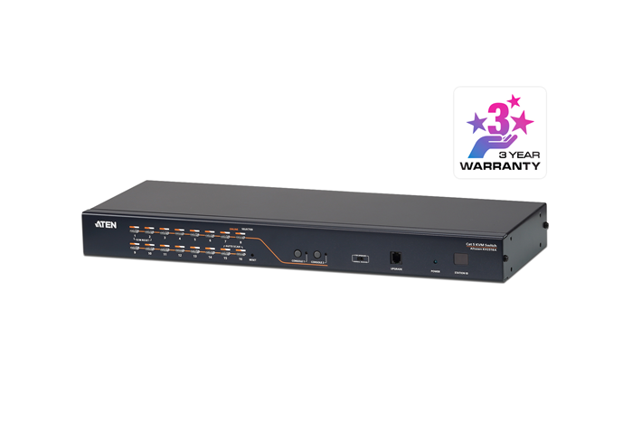 16 Port KVM Switch: Dual Console Control for Many Computers Aten