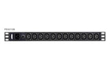 Aten 12-Port 15A Power Distriubiton Unit - Basic PDU, 1U Rackmount Design 12x C13, Overload protection Aten