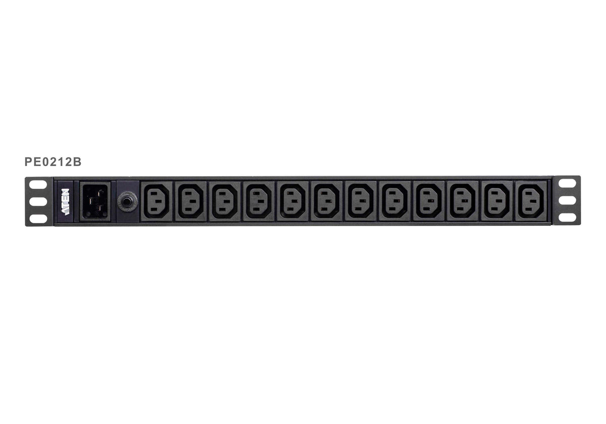 Aten 12-Port 15A Power Distriubiton Unit - Basic PDU, 1U Rackmount Design 12x C13, Overload protection Aten