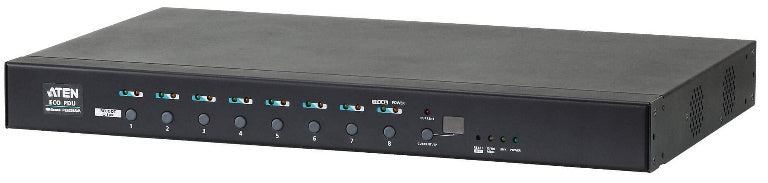 Aten 8-Port 1U Smart PDU | Bank Metering & Outlet Control Aten