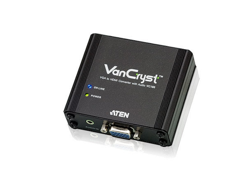 VC180 VGA to HDMI Converter with Audio | Easy PC to TV Connect Aten