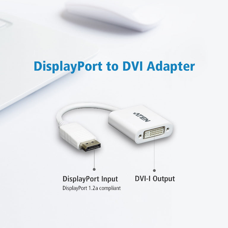 DisplayPort to DVI Adapter - Connect DP to DVI for 1080p Display