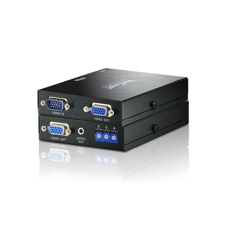Aten Professional Video Extender VGA Via Cat5 with Audio & Deskew, Supports One local & One Remote O - VE170Q-AT-U