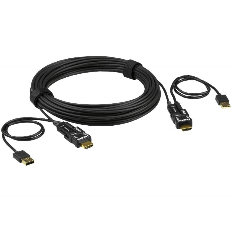 Aten 15m 4K HDMI 2.0 Active Optical Cable | Secure, High-Speed Aten