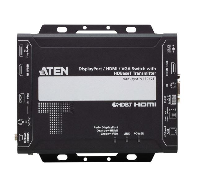 ATEN VE3912T 4K HDBaseT Video Transmitter - HDMI, DP, VGA Extender 100m Aten