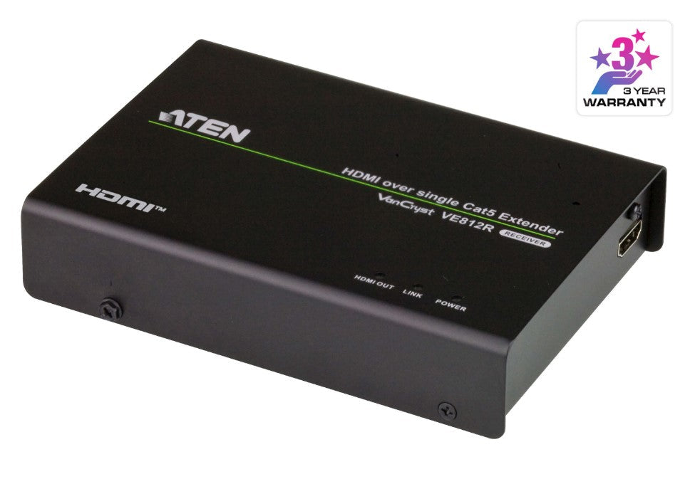 Aten HDMI HDBaseT Receiver - 4K Video Extender up to 100m Aten