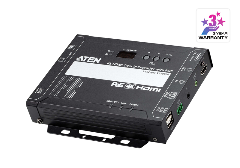 Aten VE8952R 4K AV over IP Receiver - Low Latency HDMI Extender Aten