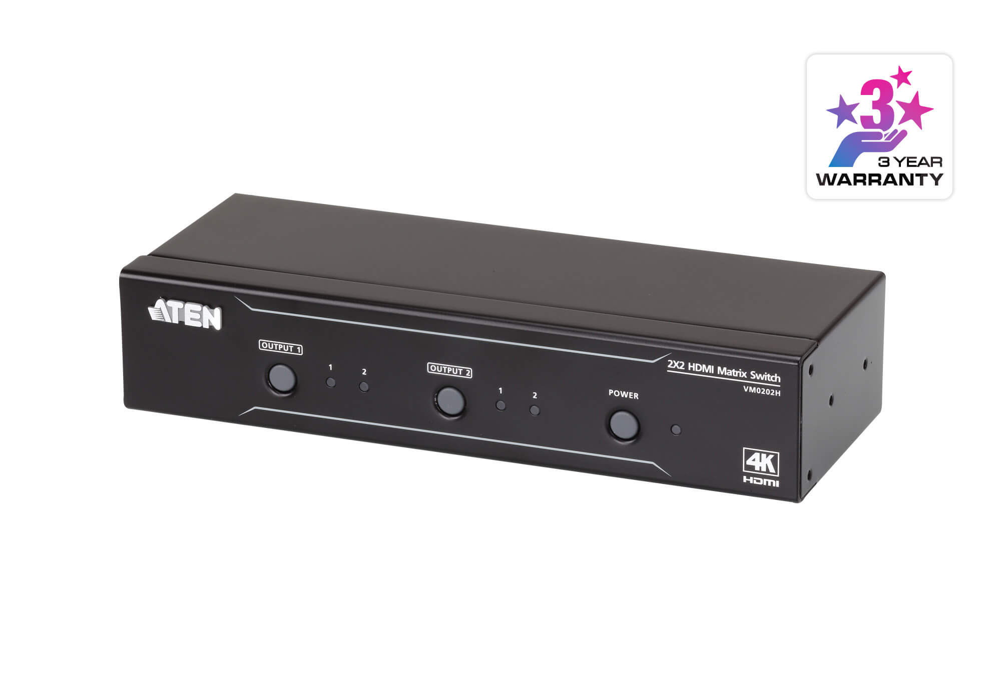 Aten 2x2 4K HDMI Matrix Switch - Connect 2 Sources to 2 Displays Aten