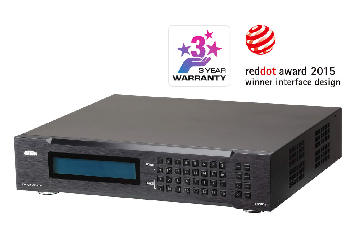 VM51616H 16x16 HDMI Matrix Switch | Seamless, Scaler, Video Wall Aten