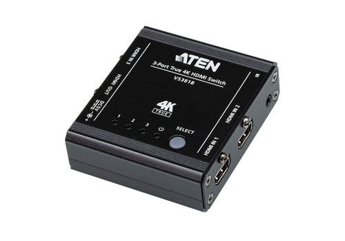 3-Port 4K HDMI Switch: Auto-Switching for Multiple Devices Aten