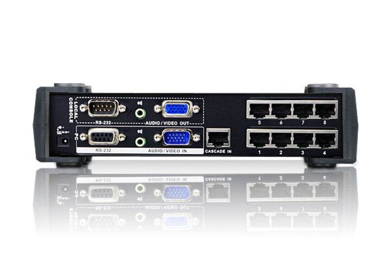 ATEN VS1508T Cat 5 AV Splitter: 1x8 Video & Audio Extender (500ft) Aten