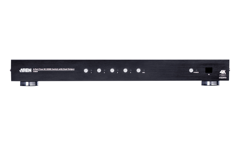 ATEN VS482B True 4K HDMI Switch - Connect 4 Sources to 2 Displays Aten
