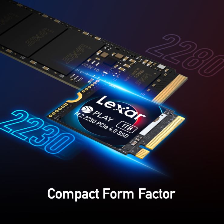 Lexar Play 1TB M.2 2230 NVMe Gen 4 SSD - Fast Internal Storage Upgrade 