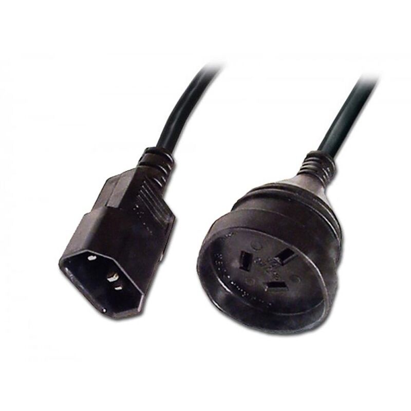 LINDY 0.15m IEC C14 to C13 Power Cable for PCs & UPS Lindy