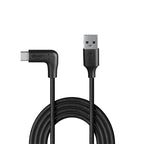 LINDY 0.5m USB A to C Right Angle Cable - 10Gbps High-Speed Data Lindy