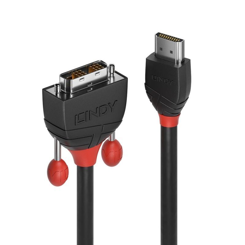 LINDY Black Line HDMI to DVI-D Cable | Connect PC to Monitor Lindy