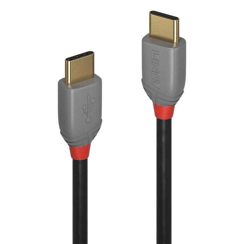 Lindy Short 0.5m USB-C to USB-C Cable - Anthra Line