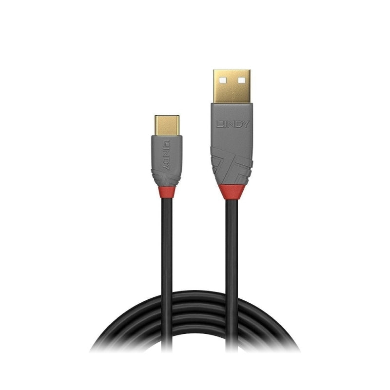 0.5m USB-A to USB-C 2.0 Cable - Anthra Line Short Charger Lindy