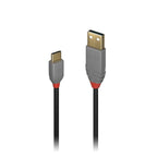 0.5m USB-A to USB-C 2.0 Cable - Anthra Line Short Charger Lindy