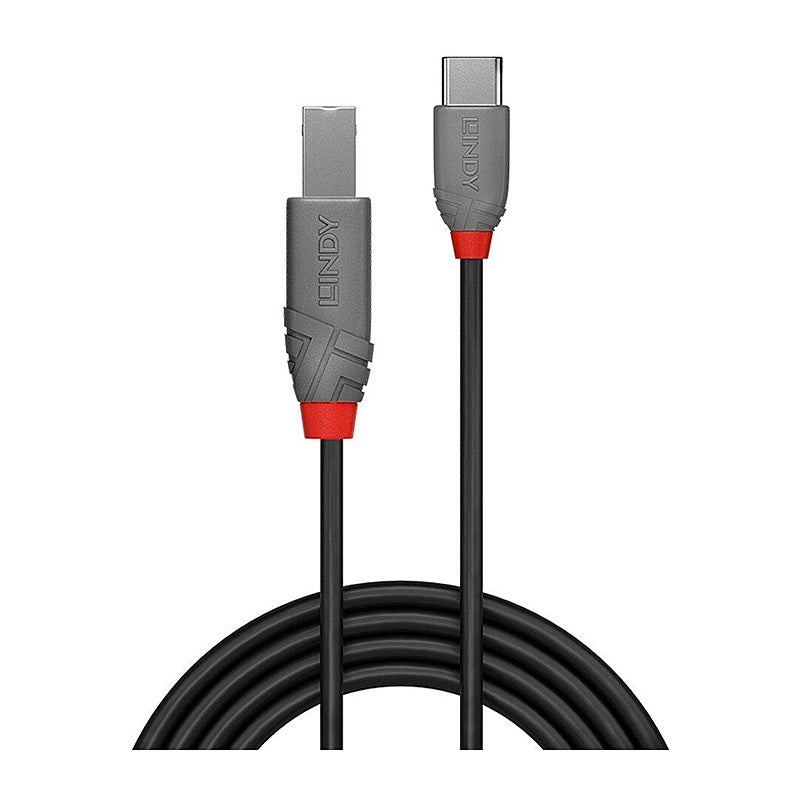 2m USB-C to USB-B 2.0 Cable - Connect Printers & Legacy Devices Lindy