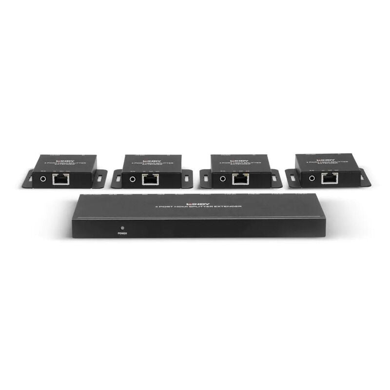 Lindy 4-Port HDMI & IR Extender Splitter over CAT6 (50m) Lindy