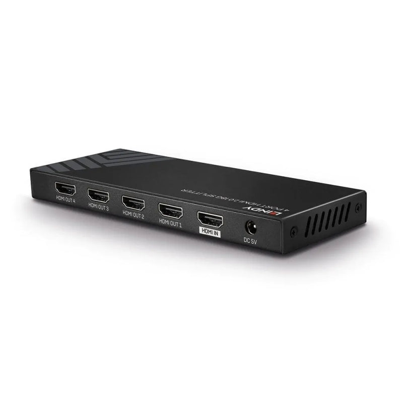 Lindy 4 Port 4K HDMI 2.0 Splitter | Connect 1 to 4 Displays Lindy