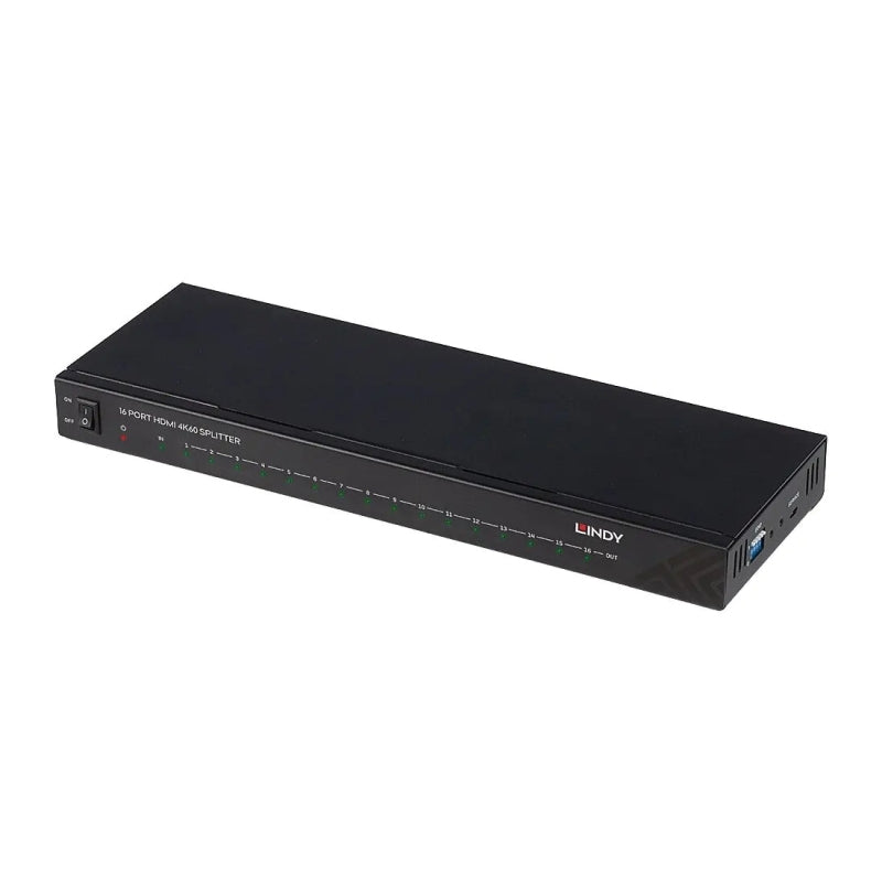 16 Port 4K 60Hz HDMI Splitter | Connect 1 to 16 Displays Lindy