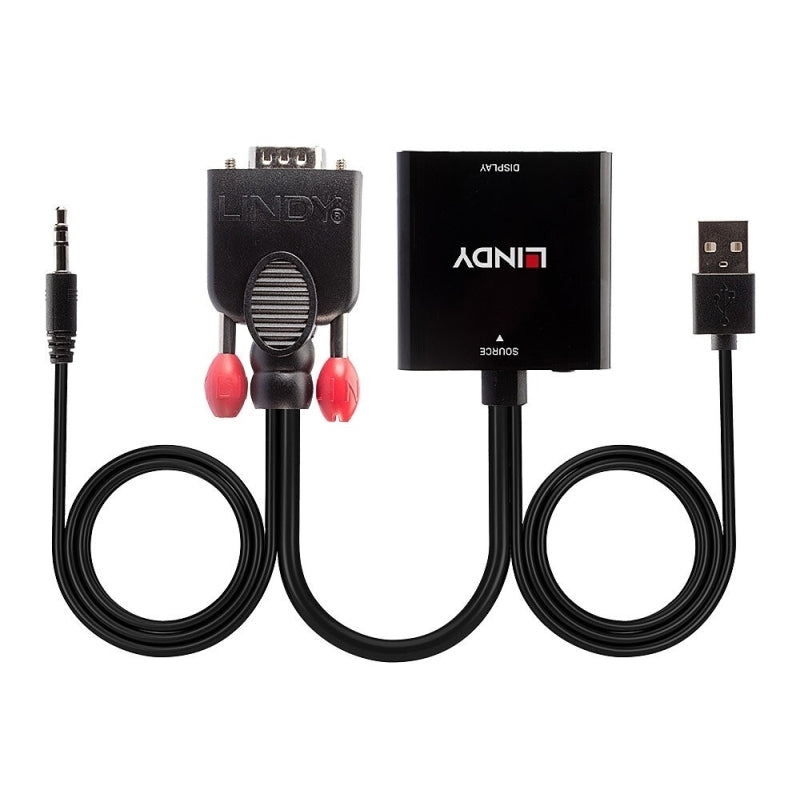 Lindy VGA & Audio to HDMI Converter - Connect Old PCs to HDMI Displays Lindy