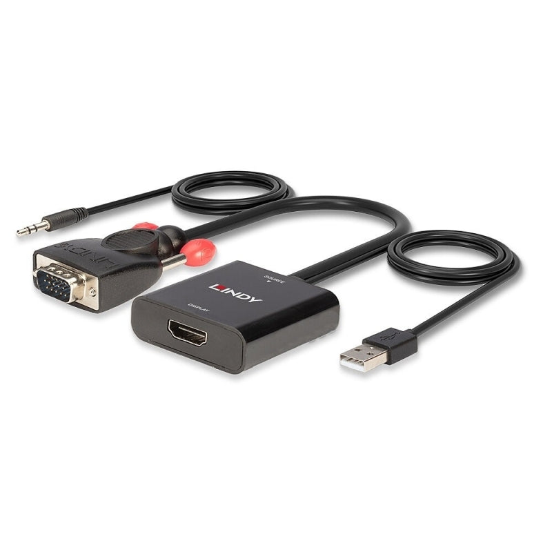 Lindy VGA & Audio to HDMI Converter - Connect Old PCs to HDMI Displays Lindy