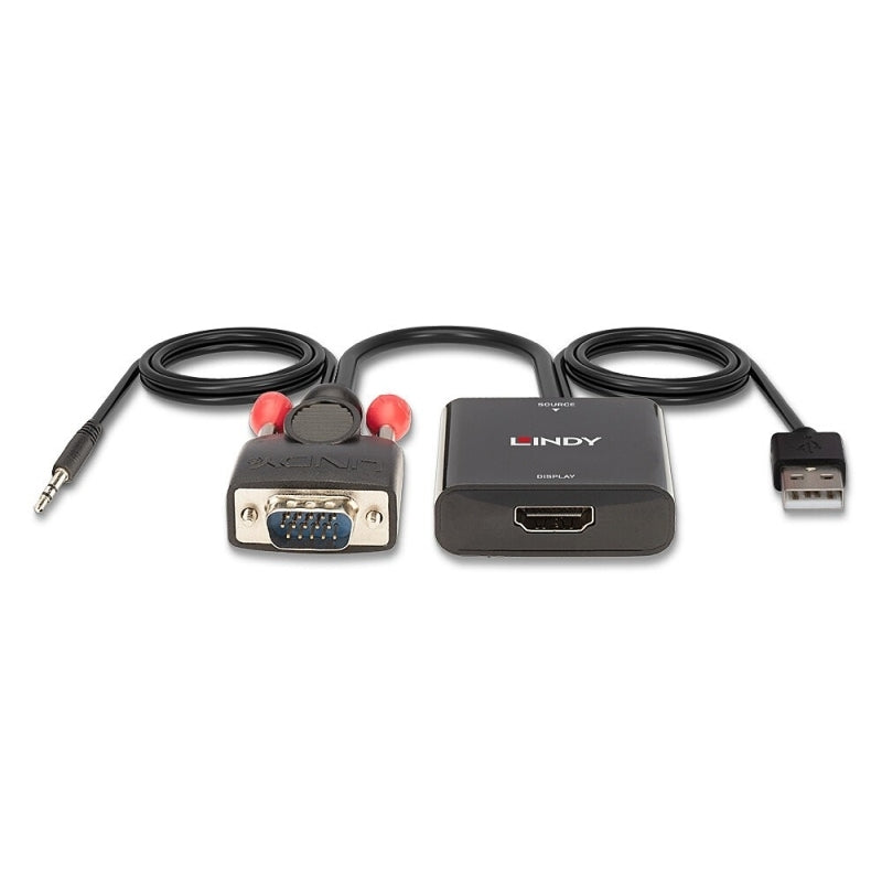 Lindy VGA & Audio to HDMI Converter - Connect Old PCs to HDMI Displays Lindy