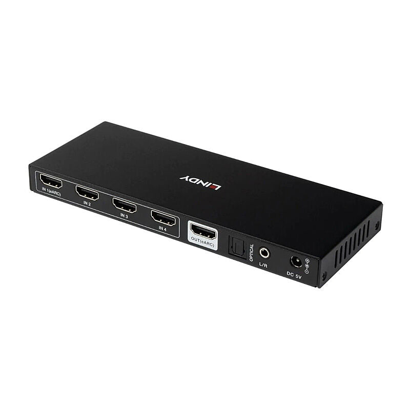 Lindy 4 Port 8K HDMI 2.1 Switch with eARC for Multiple Devices Lindy