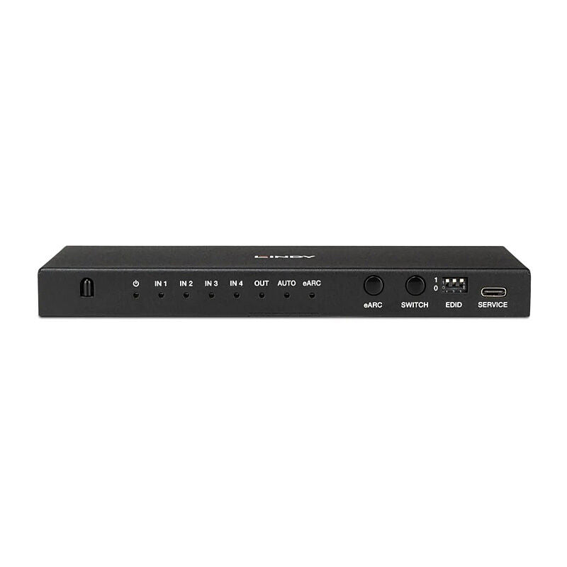 Lindy 4 Port 8K HDMI 2.1 Switch with eARC for Multiple Devices Lindy