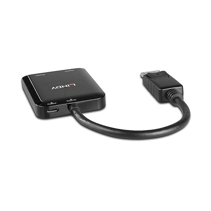 Lindy DisplayPort MST Hub - Connect 2 Monitors Easily Lindy
