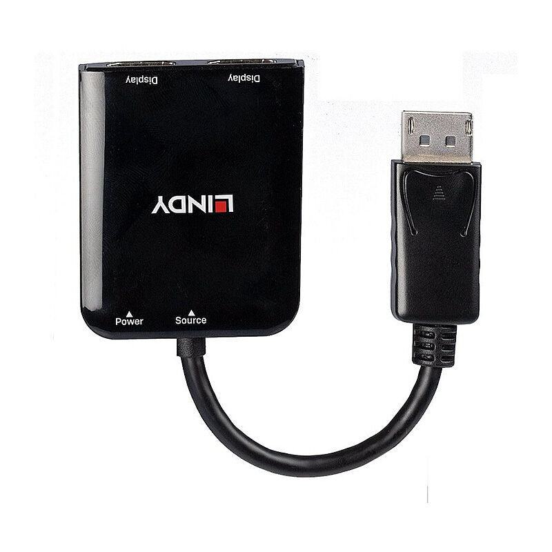Lindy DisplayPort MST Hub - Connect 2 Monitors Easily Lindy