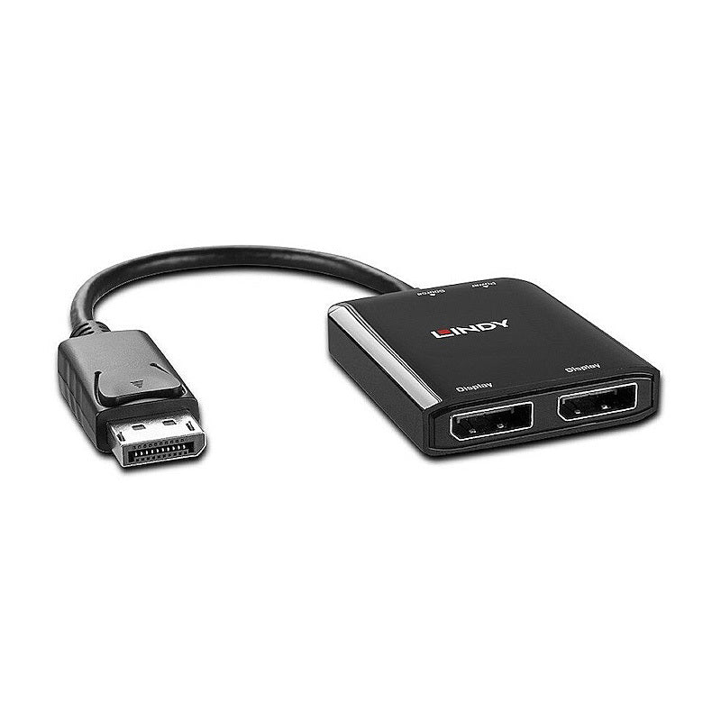 Lindy DisplayPort MST Hub - Connect 2 Monitors Easily Lindy