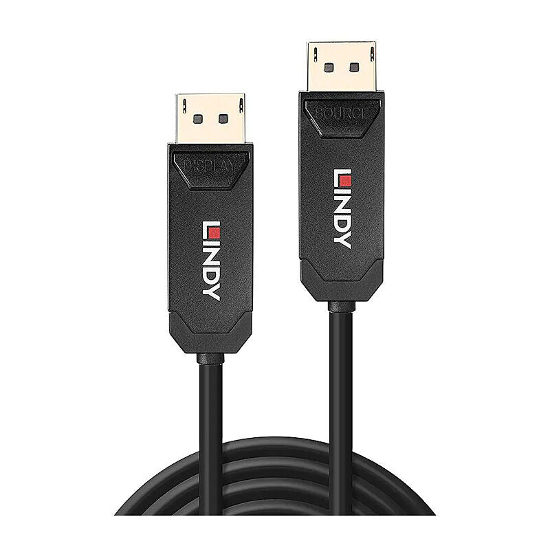 Lindy 15m Fiber Optic DisplayPort 2.0 Cable | 8K Ultra HD, UHBR10 Lindy