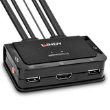Lindy 2-Port HDMI KVM Switch: Control 2 PCs with 1 Keyboard & Mouse