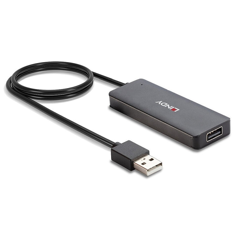 4 Port USB 2.0 Hub - USB Port Expander for PC & Laptop Lindy