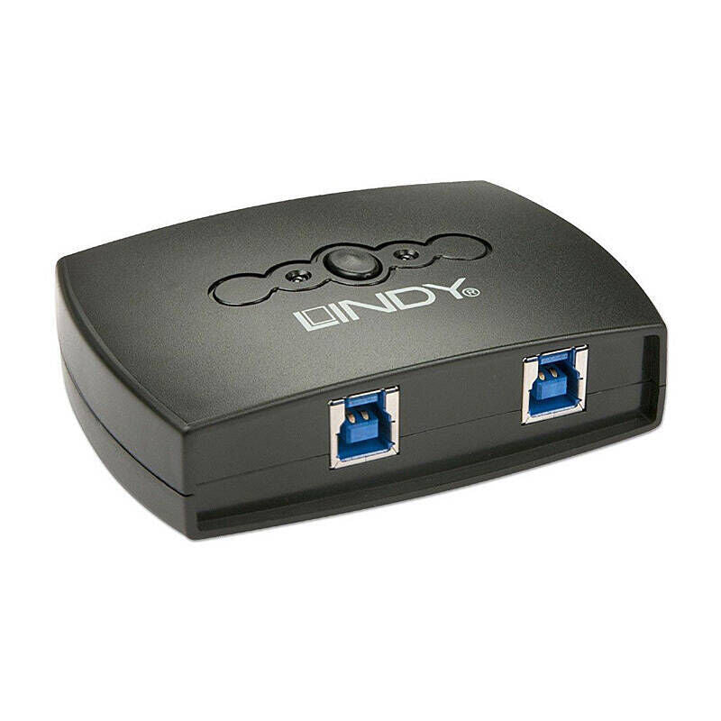 Lindy 2 Port USB 3.0 Sharing Switch - Share Devices Between 2 PCs Lindy