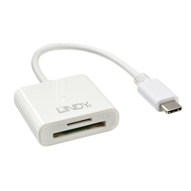 Lindy USB-C SD Card Reader | SuperSpeed 5Gbps Data Transfer Lindy